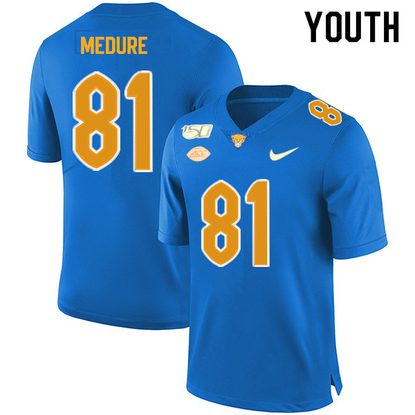 2019 Youth #81 Jim Medure Pitt Panthers College Football Jerseys Sale-Royal